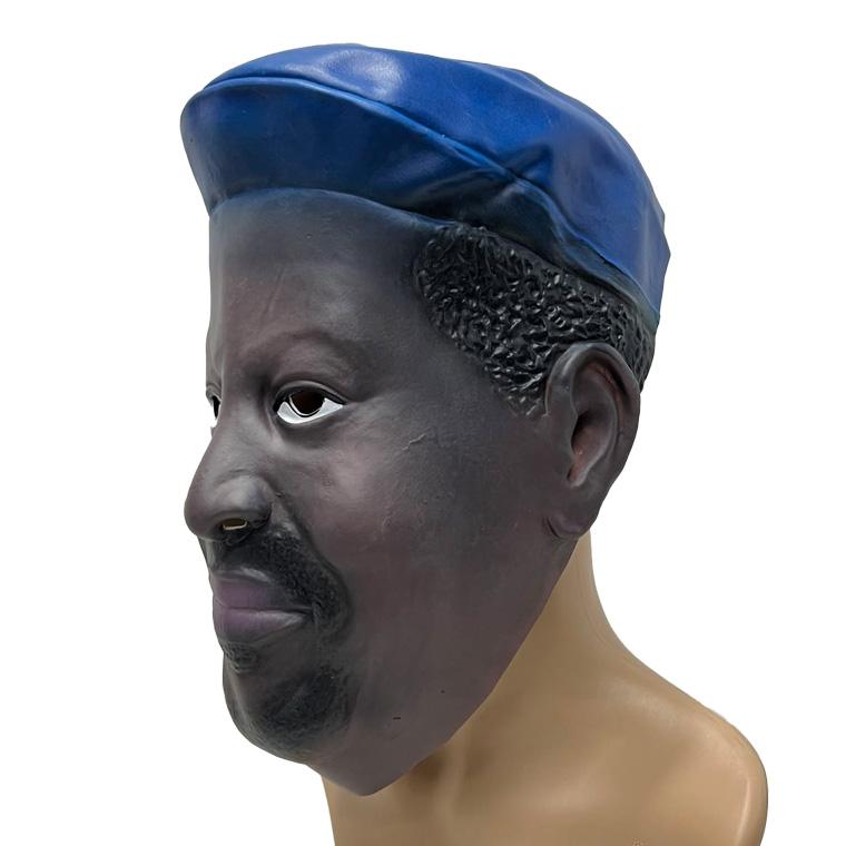 黒人 中年 男 青年 アフリカ ミュージシャン かぶりもの ラバーマスク