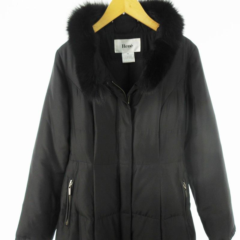Rene（ルネ） ダウンコート ロング フォックスファー 6638400 黒