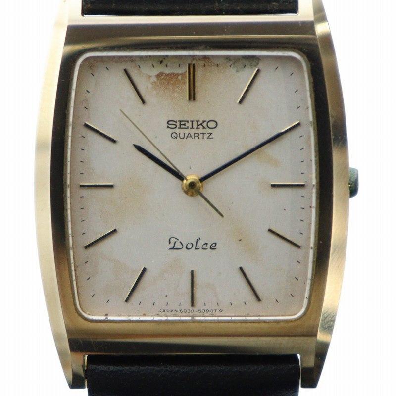 セイコー SEIKO ドルチェ 腕時計 ウォッチ クォーツ スクエア 白文字盤