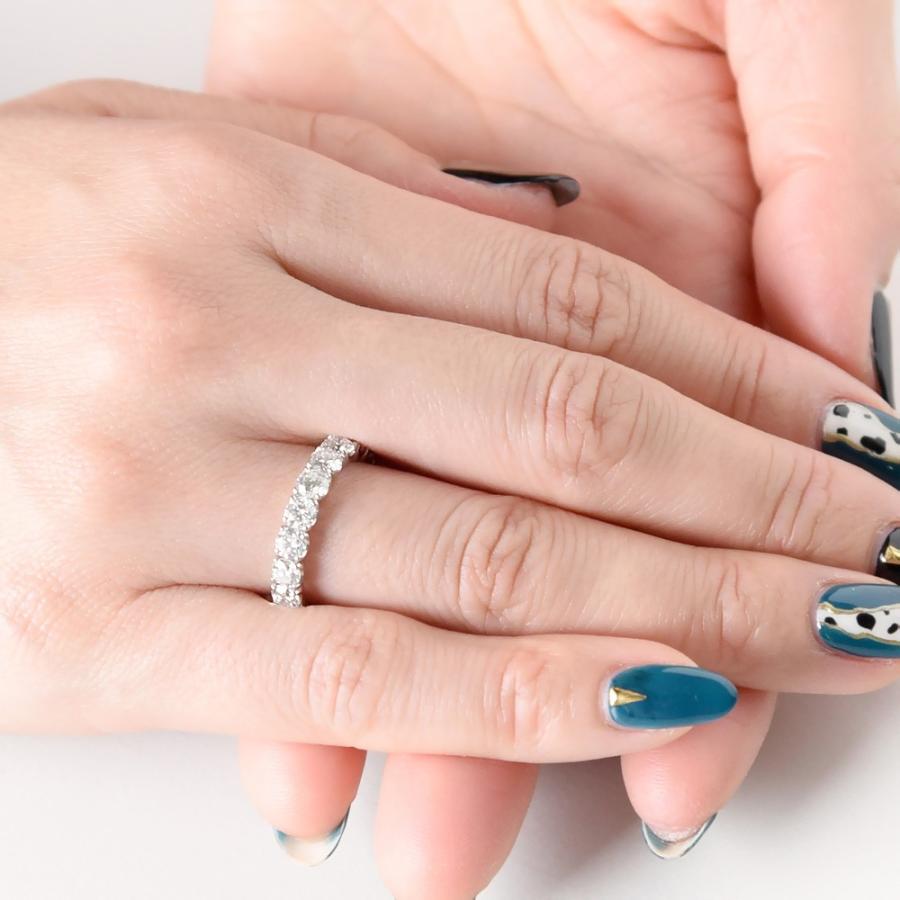 エタニティリング ダイヤ 2カラット ハーフエタニティ ダイヤモンド