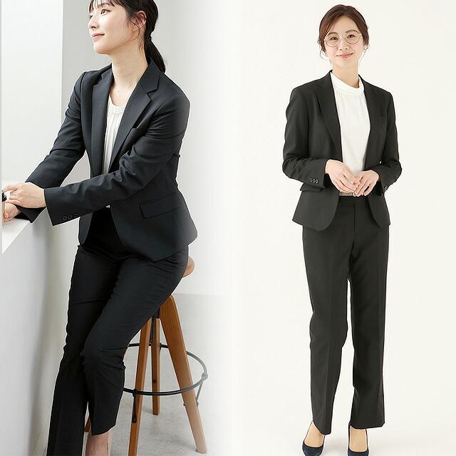 AOYAMA 【洋服の青山】オールシーズン ブラック ストレートパンツ