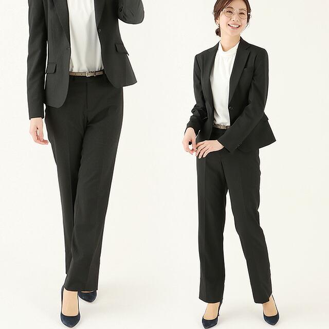 AOYAMA 【洋服の青山】オールシーズン ブラック ストレートパンツ