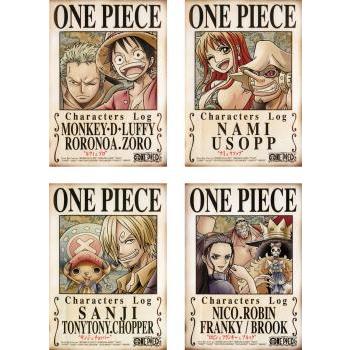 ONE PIECE ワンピース キャラクターズ Log 全4枚 ルフィ＆ゾロ、ナミ