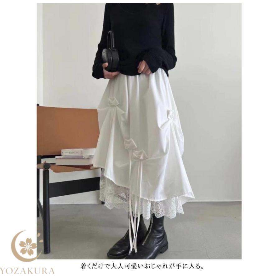 アシンメトリー 春 冬 レディース フレアスカート スカート 秋 裾変形