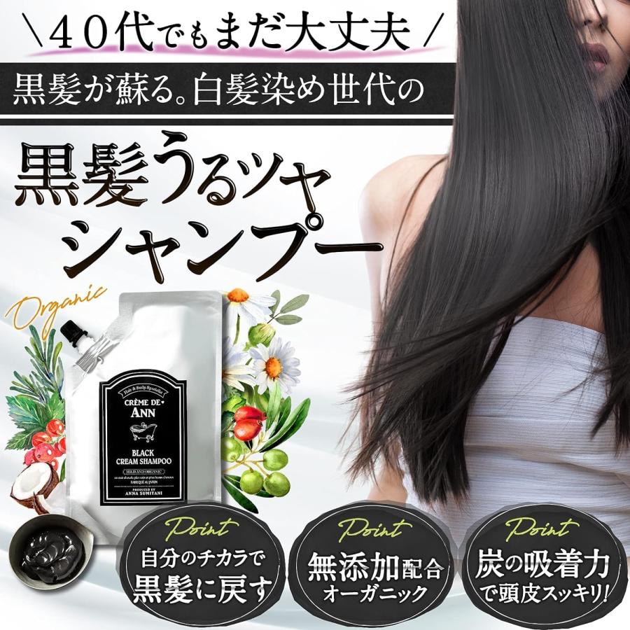 CREME DE ANN（クレムドアン） ブラッククリームシャンプー 1袋 400g