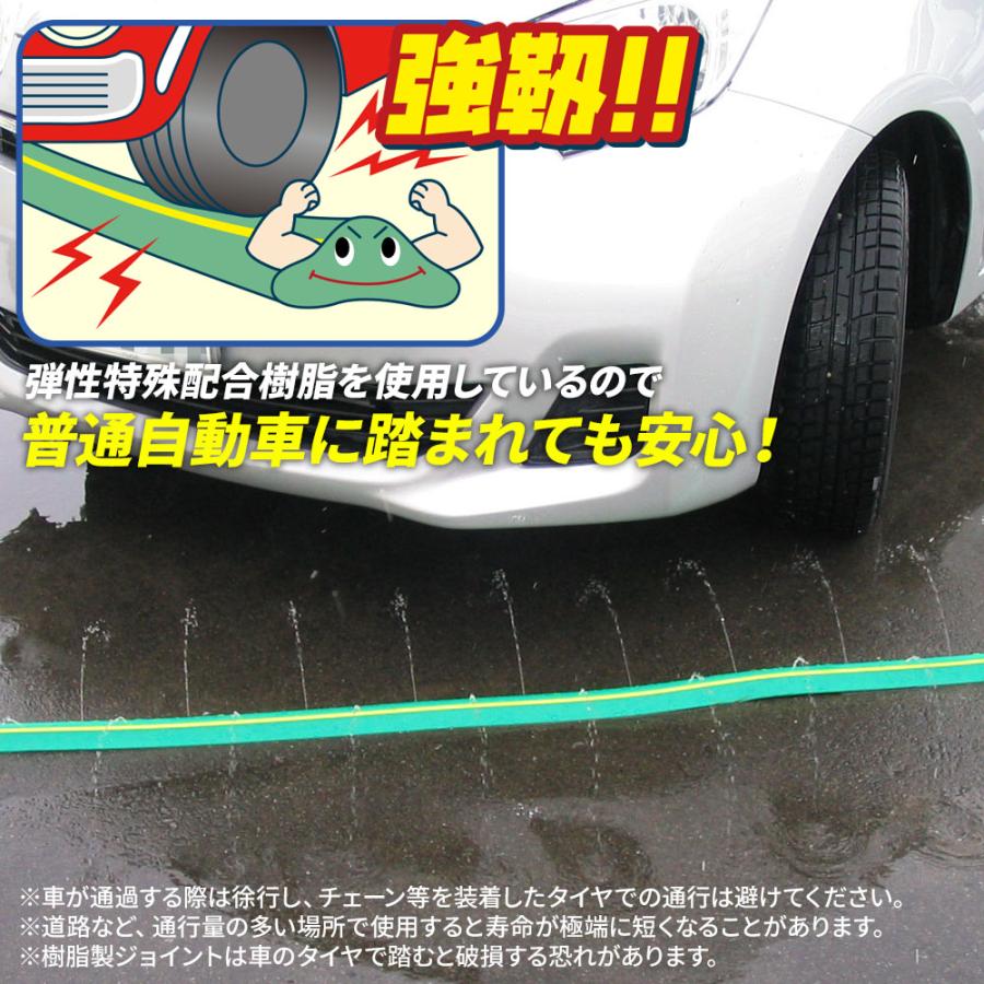 融雪ホース 大研の融雪プロテクター 10m 両面穴 グリーン 2個セット