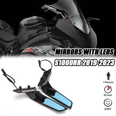 並行輸入品】 バイク 二輪ミラー LED ウィンカーライト BMW s1000rr