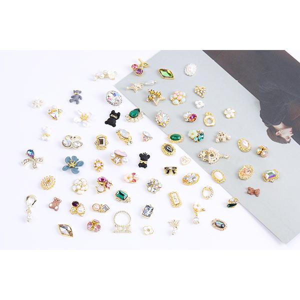 ネイルパーツ メタルパーツ アイスクリーム エポ＆パール付き 8×14mm