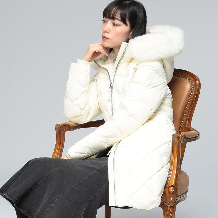 Mackage マッカージュ ダウン コート レディース ロゴ ロング丈 A