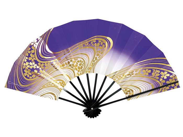 舞扇子 舞踊 扇子 化粧箱入り 舞扇 踊り 祭り 日本舞踊 日舞 黒骨 紫