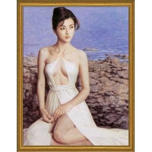 絵画 油絵 女性画「ロマンチスム」手描き 直筆 人物画 裸婦画 30号