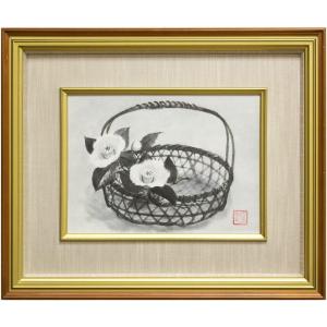 堂本阿岐羅 『白雪富士』 日本画(WSM) 絵画 富士山 横長 送料無料