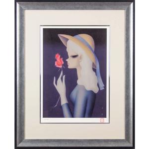 ジャン ・ ピエール カシニョール 「 ひなげし 」 リトグラフ 版画