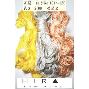 組糸（正絹）16玉 24玉 普通丈(約2.8M) No.1〜36 無地 帯〆 羽織紐 丸