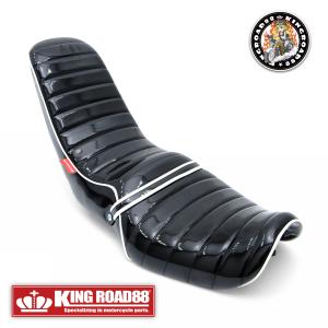 三段シート XJR400 前期 4HM KingRoad88 エナメル ブラック 3段シート