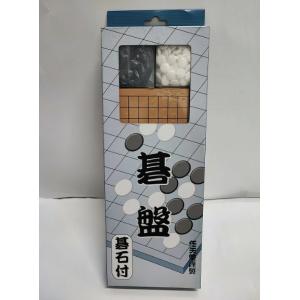 初心者の木製囲碁入門セット※13路9路盤・プラ碁石椿(白84粒・黒85粒