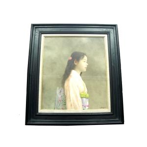 中古 美品 油彩画 東郷青児 婦人像 3号 : オバタ質店オンラインストア
