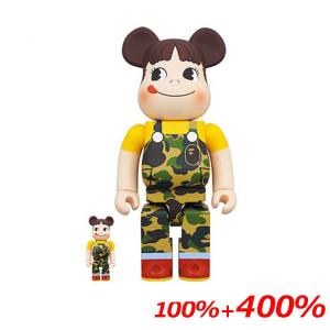 新品】1週間以内発送 BE@RBRICK 招き猫 ペコちゃん 福 黒 100% & 400