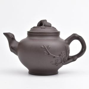 宜興紫砂壺・小扁敦120ml（濃茶）（中国茶器のティーポット・急須