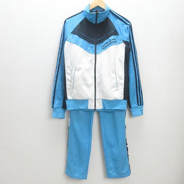 Q□アディダス/ADIDAS JD2020 トラックジャージ/上下セット□水色