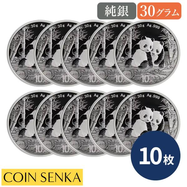 ☆即納追跡可☆ 中国 2026 パンダ 10元 30グラム 銀貨 【10枚