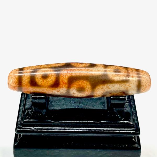 九眼天珠 朱砂 s728 老天珠 古代チベット瑪瑙 ジービーズ 55.2mm