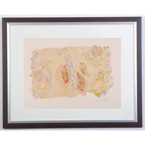 抽象画 絵画 モダンアート ナチュラルモダン 木版画 白駒一樹 「瑠璃森