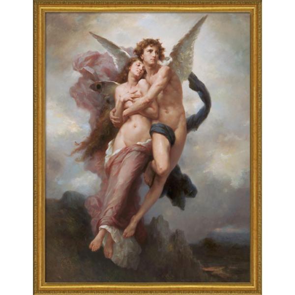 絵画 天使「Angels」油絵 直筆 人物画 特別な空間の演出。ラウンジ