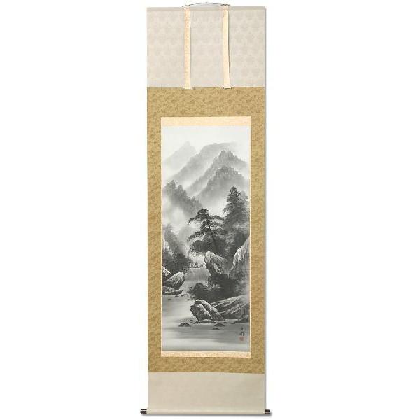 掛軸 掛け軸 水墨山水 田中芳園作 : 人形と結納 久宝堂Yahoo!店 - 通販