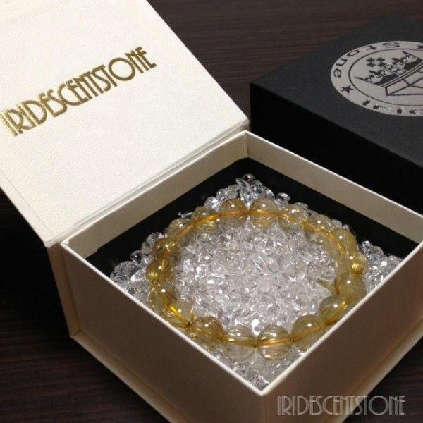 タイチンルチルクォーツブレスレット12mm玉/パワーストーン,天然石