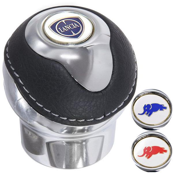 ランチア BLACK社製アルミ&レザーシフトノブ -TUNE IT CHROME