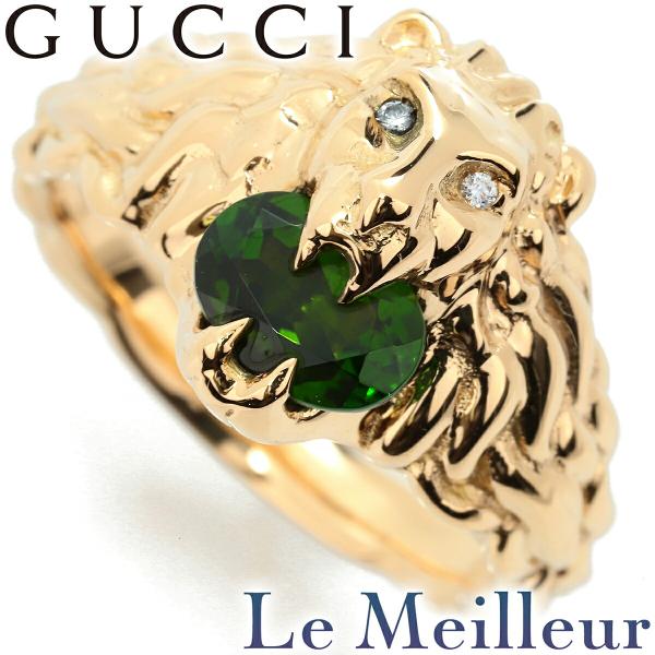 GUCCI（グッチ） ライオンヘッド リング 指輪 クロムダイオプサイト