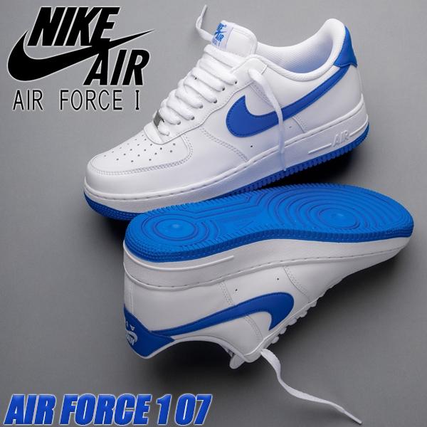 エア フォース 1 NIKE AIR FORCE 07 white/photo blue-white fj4146