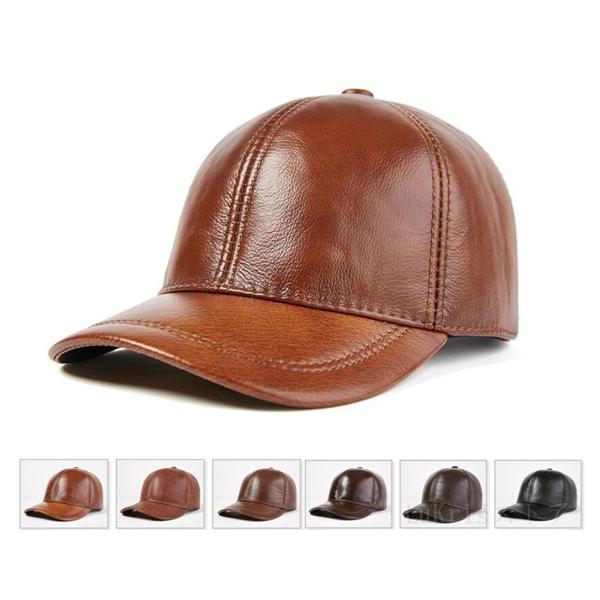 SALE！ 本革 ベースボールキャップ メンズ リアルレザー BB 野球帽