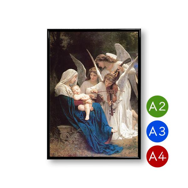 A2/A3/A4ポスター （ウィリアム・アドルフ・ブグロー) 天使の歌 マット