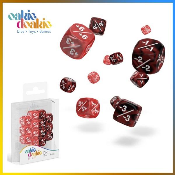 D6 POSITIVE/NEGATIVE GEMIDICE (レッド) MTG 修正ダイス : メモリー