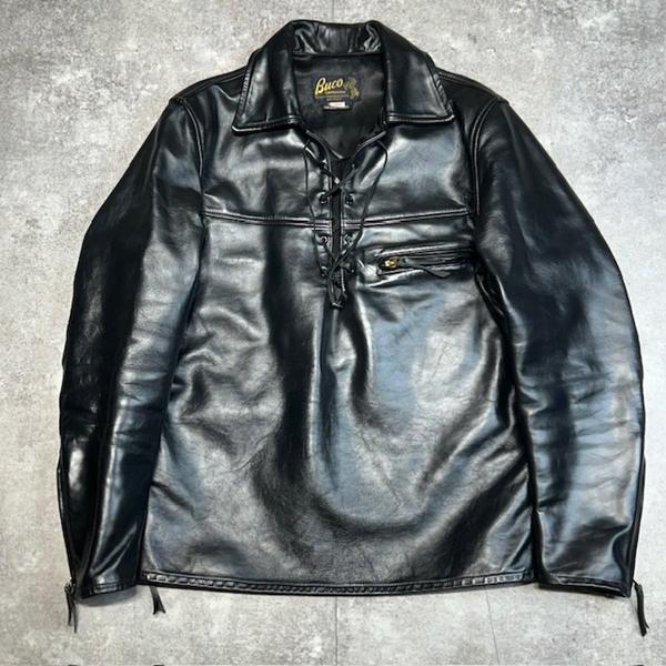 THE REAL McCoy's 【men187KO】 ブラック レザー ホースハイド 馬革