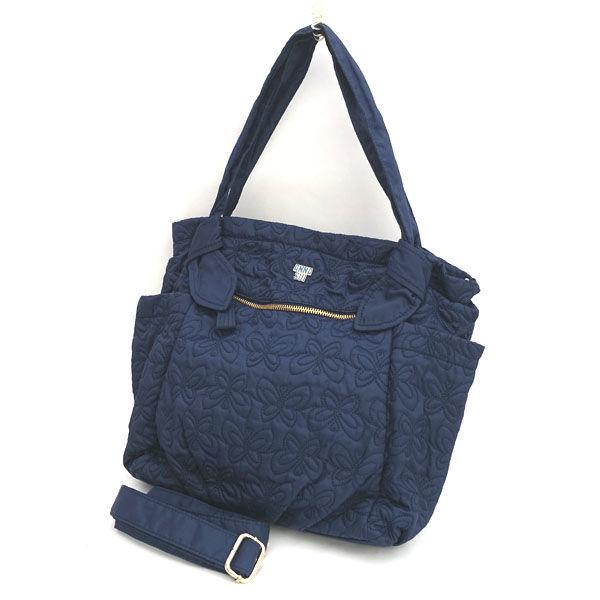 ANNA SUI（アナスイ） トートバッグ キルティング バタフライ ネイビー