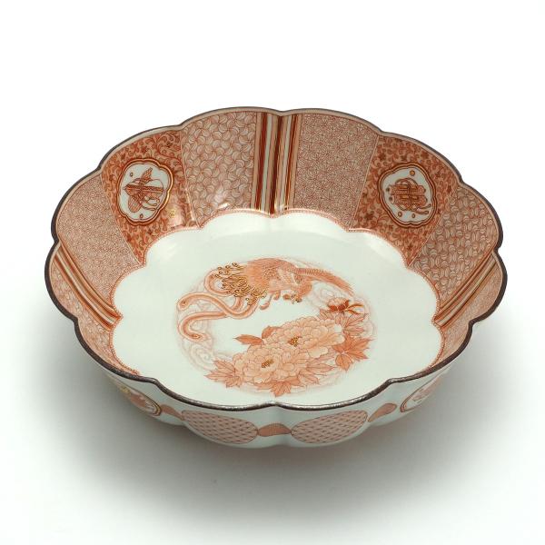 九谷焼 福島武山 菓子鉢 赤絵鳳凰文 : 九谷焼 STYLeNCE スタイレンス