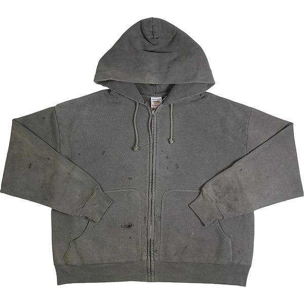 SAINT MICHAEL セント マイケル 23AW ZIP PARKA DAMAGE BLACK パーカー