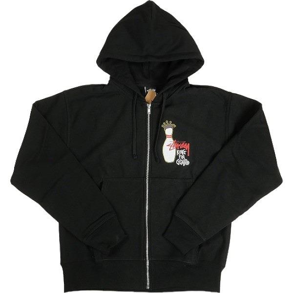 STUSSY ステューシー 24AW KINGPIN ZIP HOODIE BLACK ジップパーカー