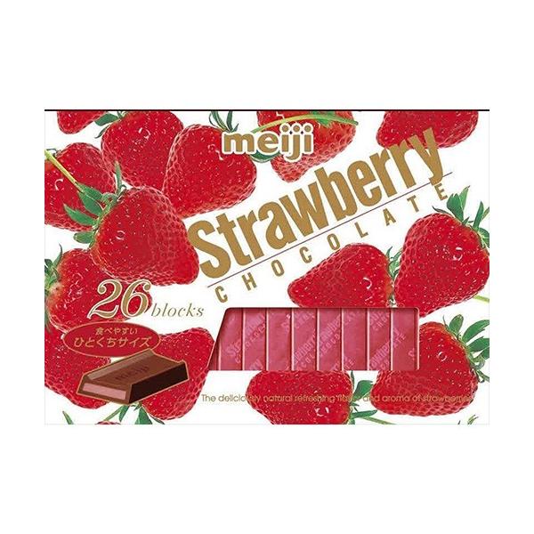 明治（meiji） ストロベリーチョコレートBOX 26枚×6入 : スナック菓子
