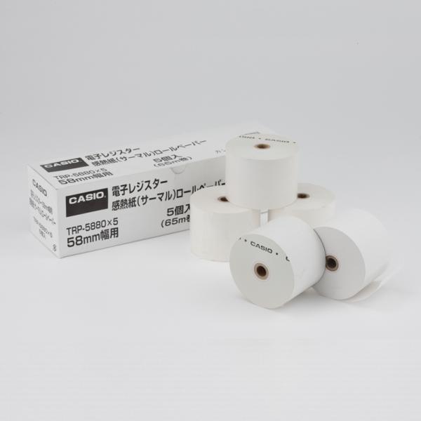 CASIO（カシオ） レジ ロール ペーパー 1箱 (5個) TRP-5880X5 サーマル