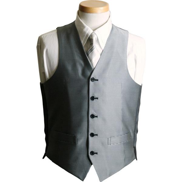 フォーマルベスト メンズ ハウンドトゥース 千鳥格子柄 日本製