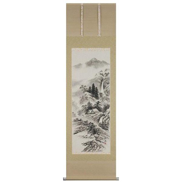 掛け軸専門店 掛軸 通販 水墨山水（奥田 吟水） 年中掛け 山水画