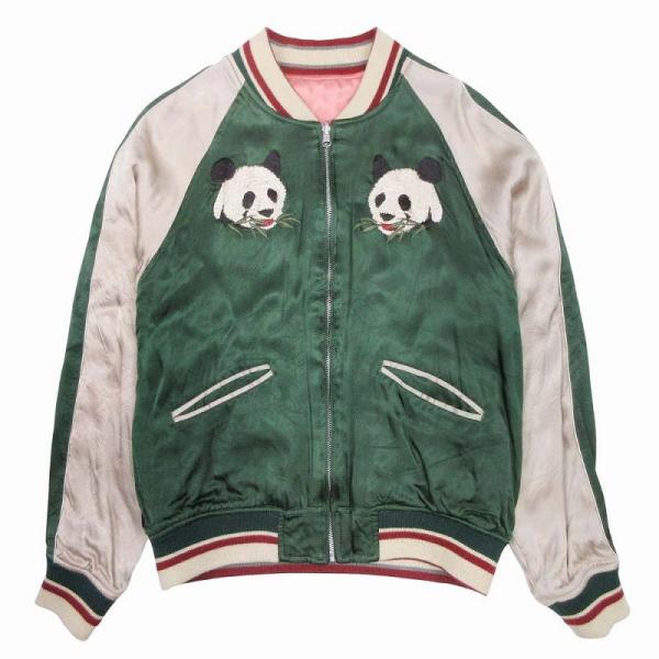 ヒューストン HOUSTON 上野動物園 リバーシブル パンダ スカジャン