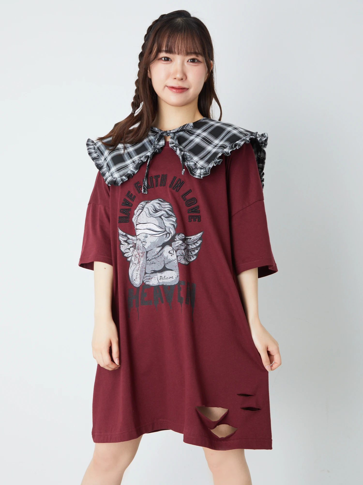 チェック衿エンジェルBigTe - Ank Rouge(アンクルージュ)のTシャツ