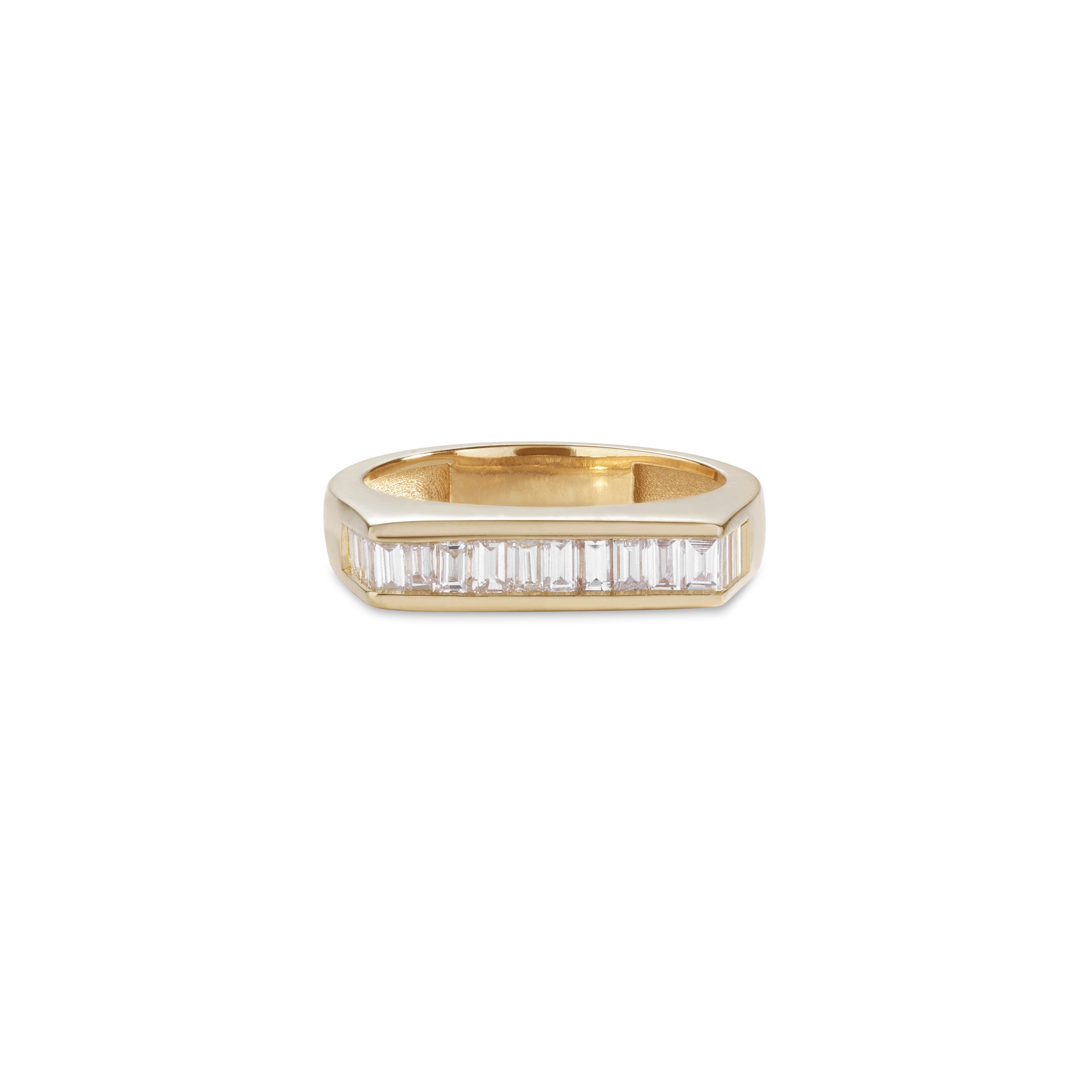 Baguette Diamond Flat Bar Pinky Ring – Jacquie Aiche