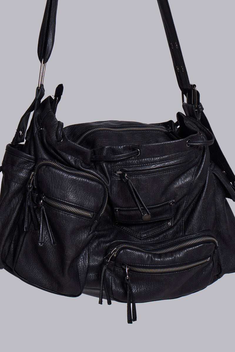Faux Leather Utility Satchel | Jaded London | Clothing
