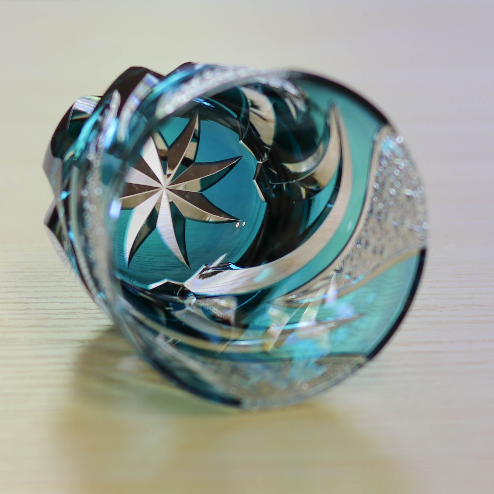 江戸切子 ロックグラス | homura 焔 | 緑 | haku硝子